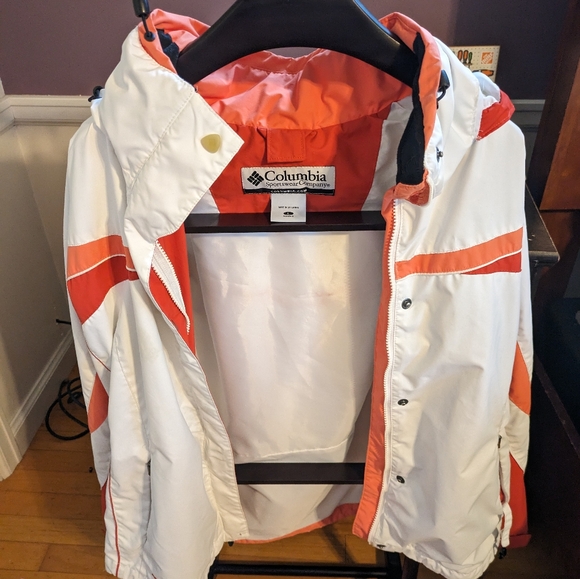 Columbia size large, white and orange jacket - Picture 2 of 7